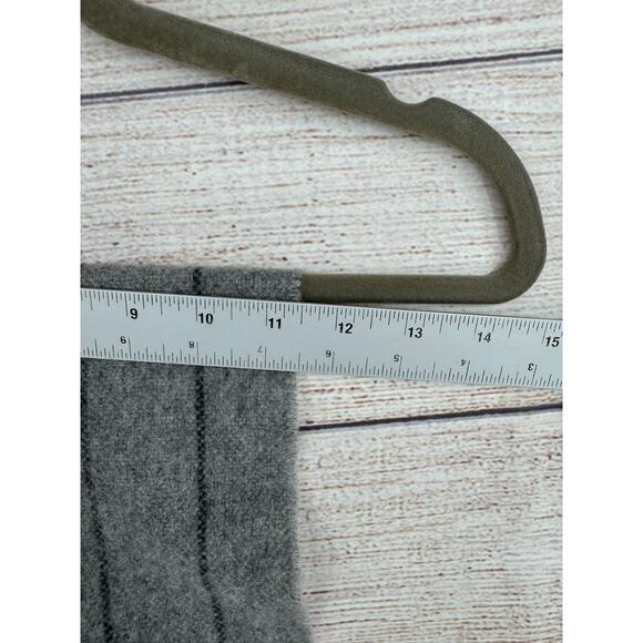 Pure Cashmere 100% Cashmere Striped Scarf Gray 11.5"x64" - Picture 7 of 8